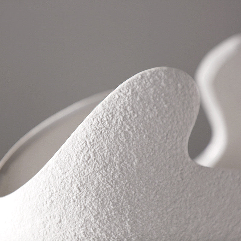 White Plain Baked Ceramic Eggshell Shaped Flower Pot